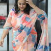 Floral Georgette Ready-to-wear Saree dress - Image 2