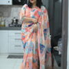 Floral Georgette Ready-to-wear Saree dress - Image 3