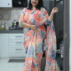 Floral Georgette Ready-to-wear Saree dress - Image 6