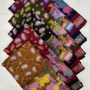 Maheshwari Silk Pichwai Printed Saree (NS09)