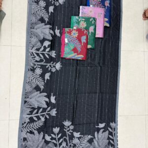 Matka Silk Big Floral Border Saree