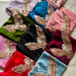 Space Silk Saree In Designer Look with Eagle Work